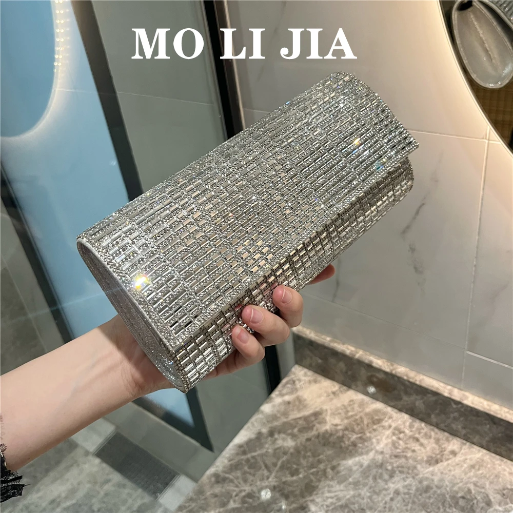 High Quality Bling Shiny Women Handbag Glitter Rhinestone Diamond Evening Bag Wedding Party Clutch Purse Shoulder Crossbody Bag