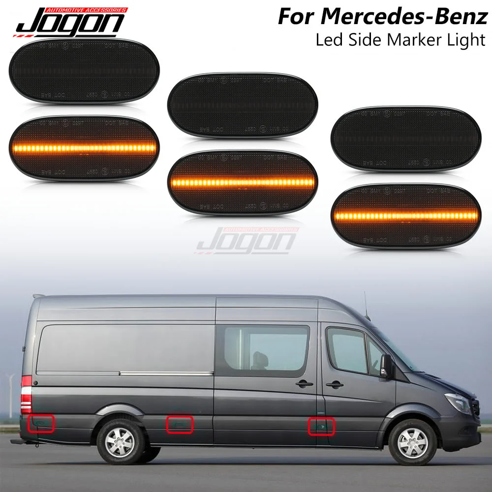 For Mercedes Benz Sprinter W906 2006-2018 For Volkswagen Crafter 2E2F 2006-2016 Side Marker Light LED Dynamic Sequential Blinker