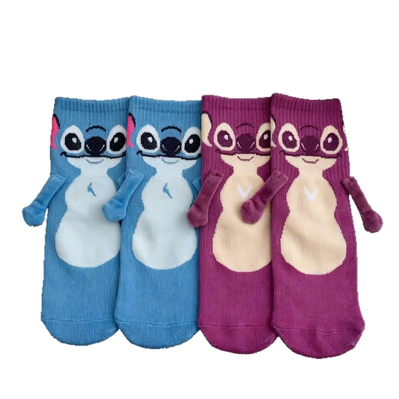 Vendita calda Disney & Stitch 2025 Nuovi calzini da cartone animato Calzini corti carini per bambini Primavera e autunno inverno Calzini casual da donna Regalo