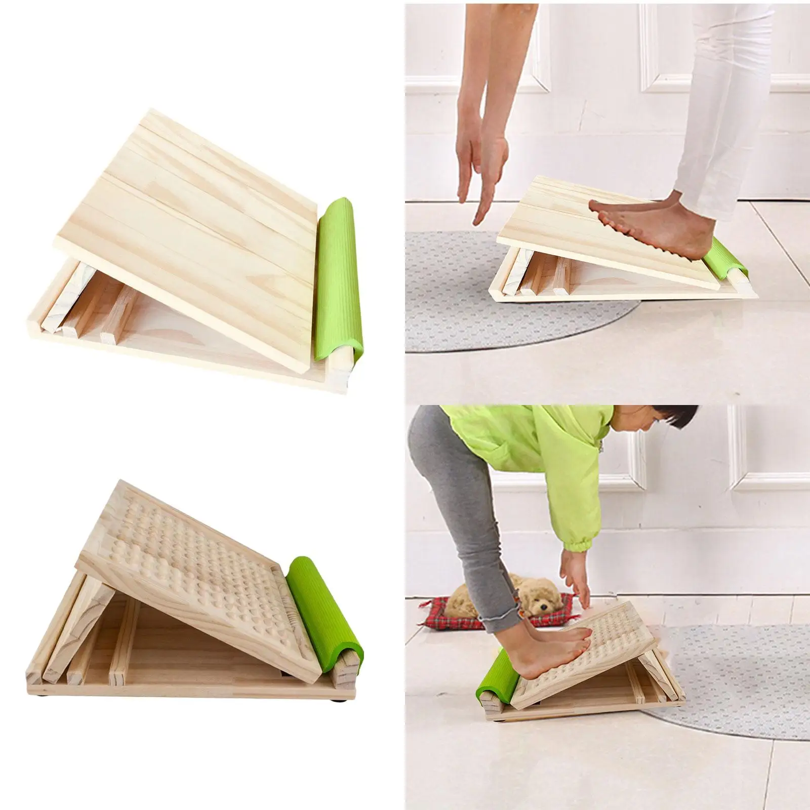 Professional Wooden Slant Board Adjustable 3 Levels Foot Incline Board Calf Stretcher Anti Slip for Ankle Exercise Squat