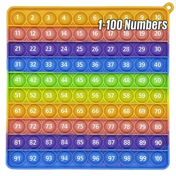 Learn 1-100 Numbers Figures Counting Pop Toy Math Games, Math Teaching Manipulatives Montessori Educational Toys for School Kids