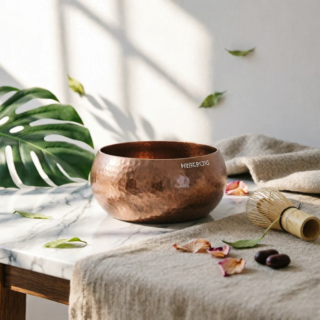 

2 Pieces Hammered Copper Bowl Long-Lasting Copper Tea Bowl Decorative