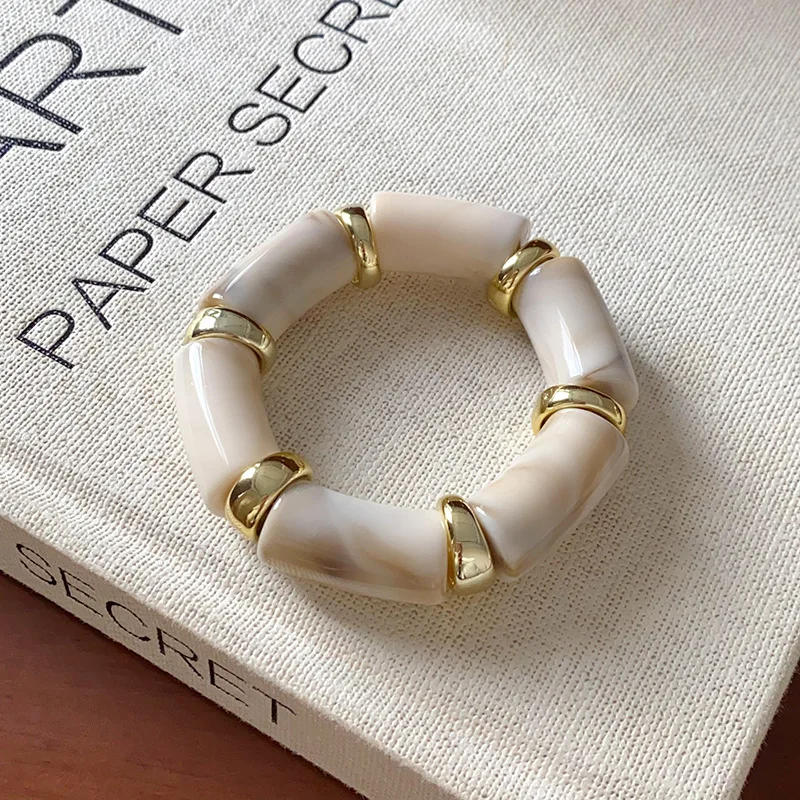 Multi-style Leopard Print Acrylic Stretchy Bracelets Set