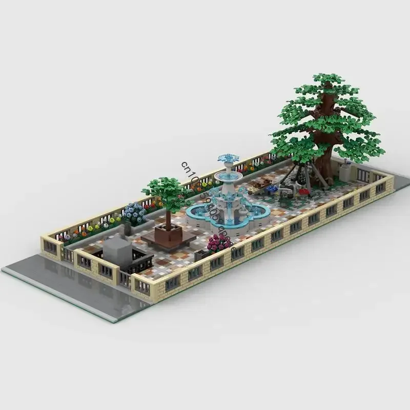 

Новинка, 2327 шт., хит продаж, вид на улицу, Moc, модульная модель парка, головоломка на заказ, креативные идеи «сделай сам», детские игрушки, подарки на день рождения