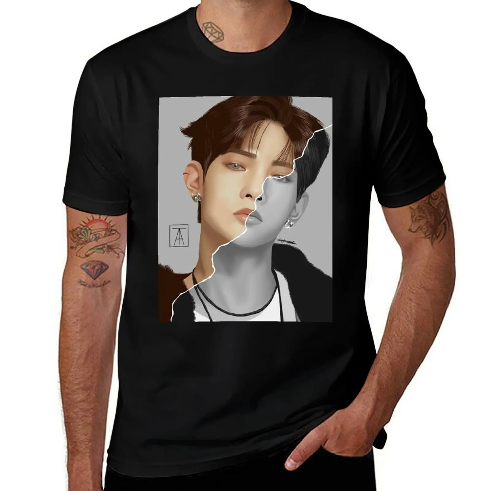 

ATEEZ Yeosang T-Shirt No Iron Casual Short Sleeve Top