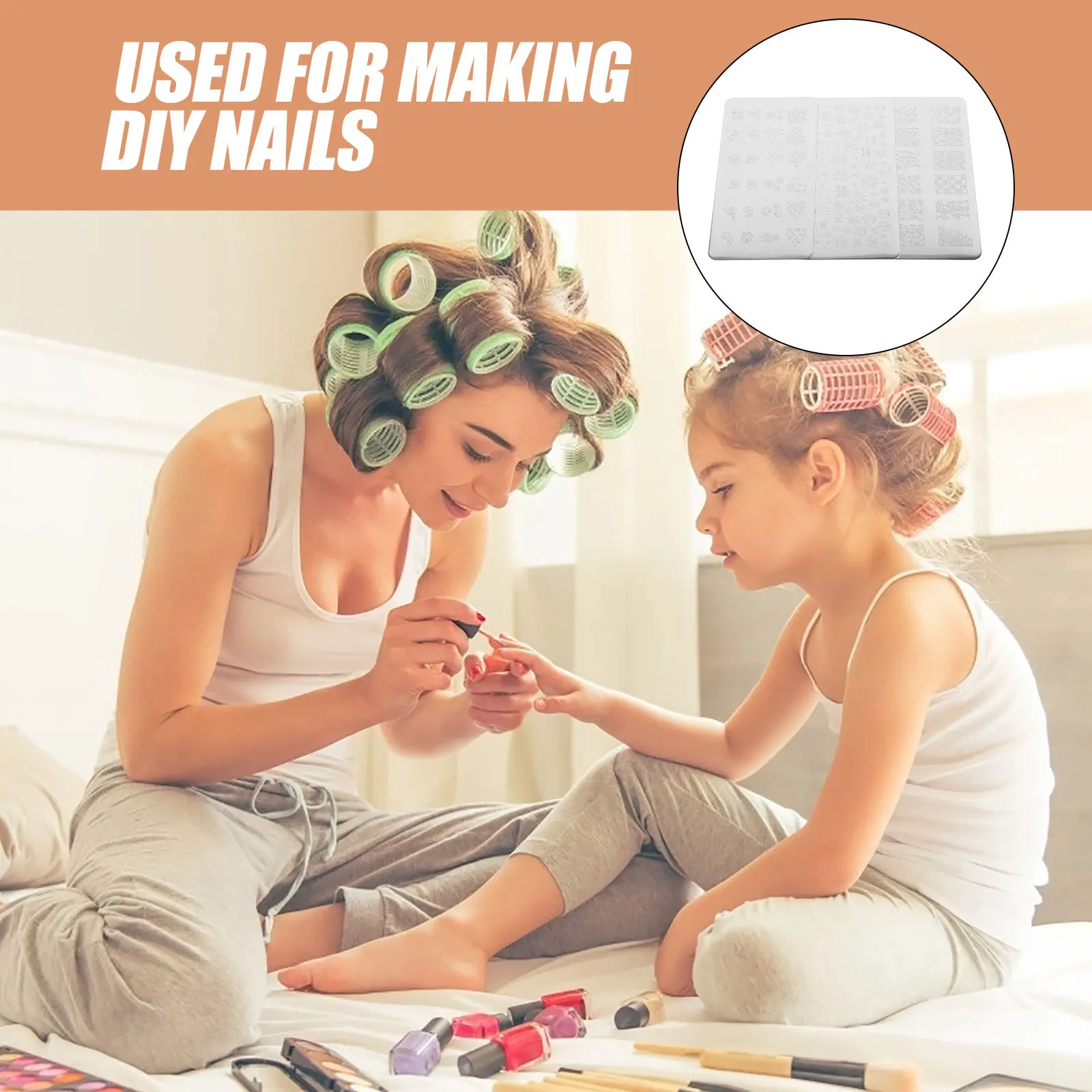 3 قطعة مسمار الفن الختام عدة قابلة لإعادة الاستخدام مانيكير ختم لوحات لأنماط الأظافر العصرية DIY بها بنفسك أداة الجمال للنساء على الذهاب