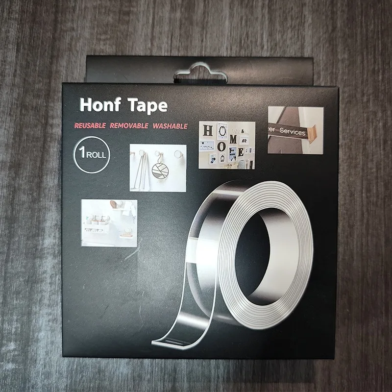 شريط نانو سميك مع التصاق قوي، قابل للغسل، شريط سحري خالٍ من البقايا، شريط نانو شفاف من الأكريليك على الوجهين #5