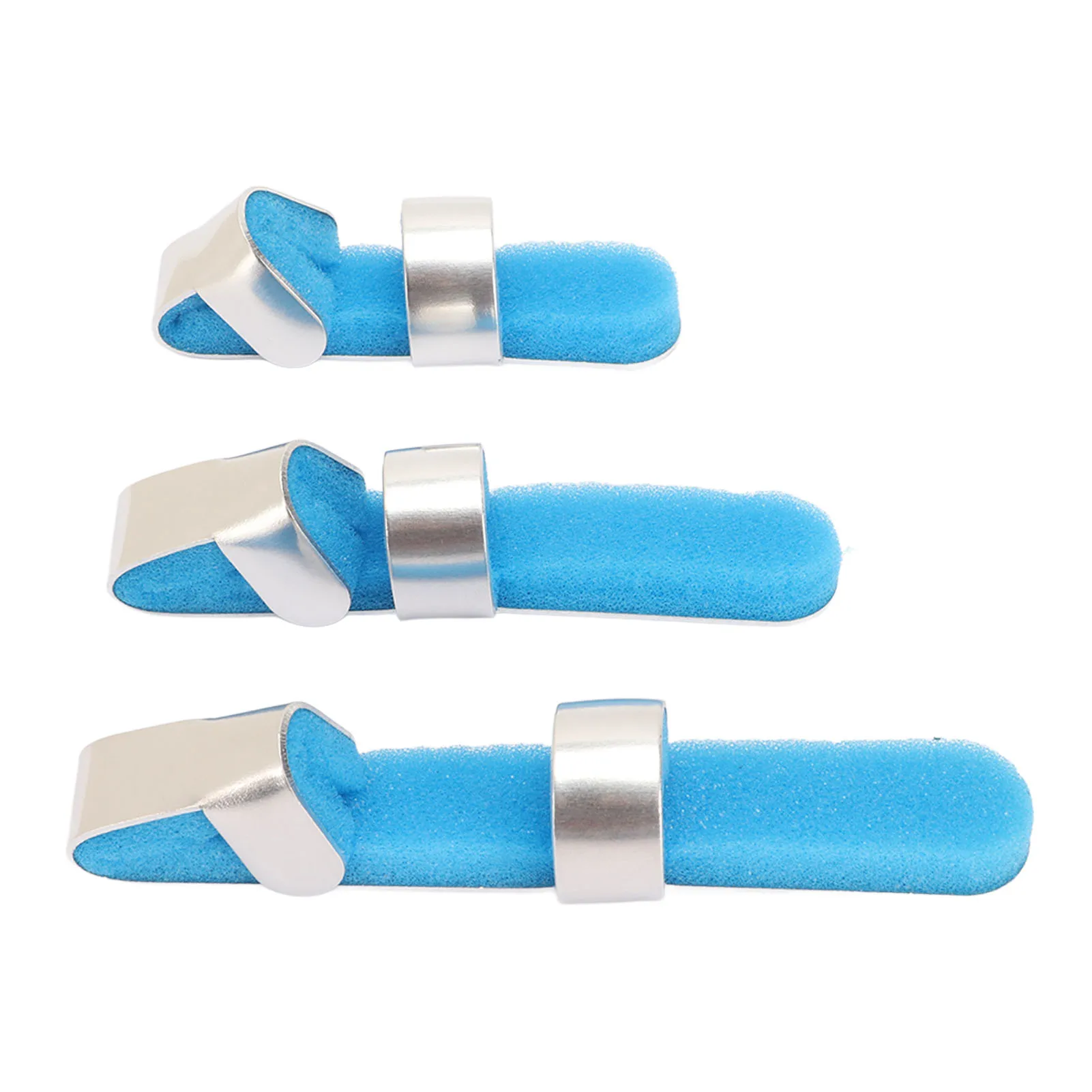 Adjustable 3Pcs Metal Finger Splint Aluminium Alloy Baseball Finger Splint Lightweight Sponge Lining Relief Sport Injuries Adult