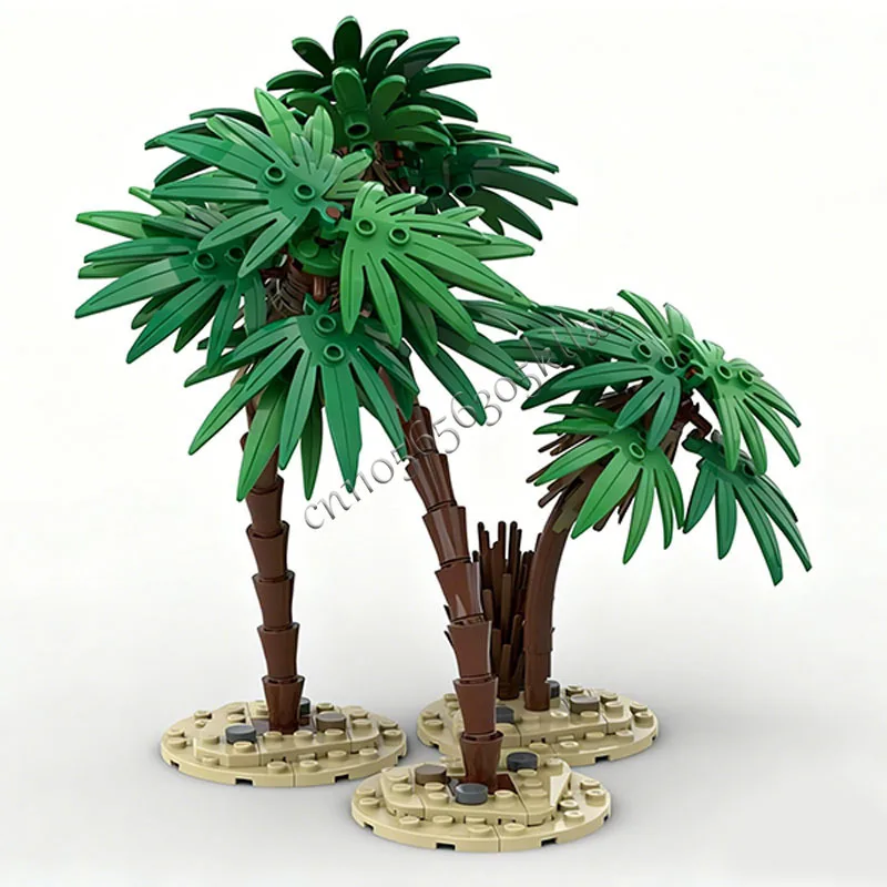 112 PCS Trees Collection Palm Trees MOC Customize Modular Building Block Brick Popular Model Design Kids DIY Toy Christmas Gift