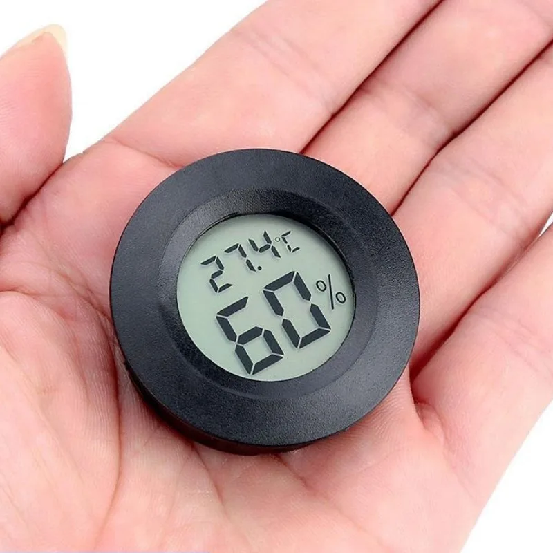 Mini Hygrometer Thermometer Fahrenheit or Celsius Meter Digital LCD Monitor Indoor Room Round Humidity Temperature Gauge