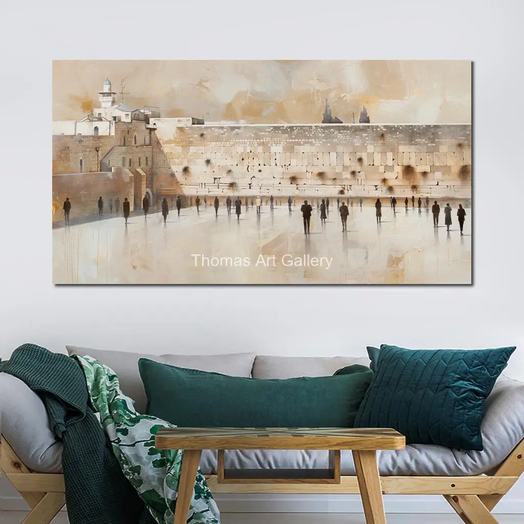 Jewish Jerusalem Canvas Print Western Wailing Wall Modern Painting Landscape Hd Printed Posters Pictures for Dining Room Decor