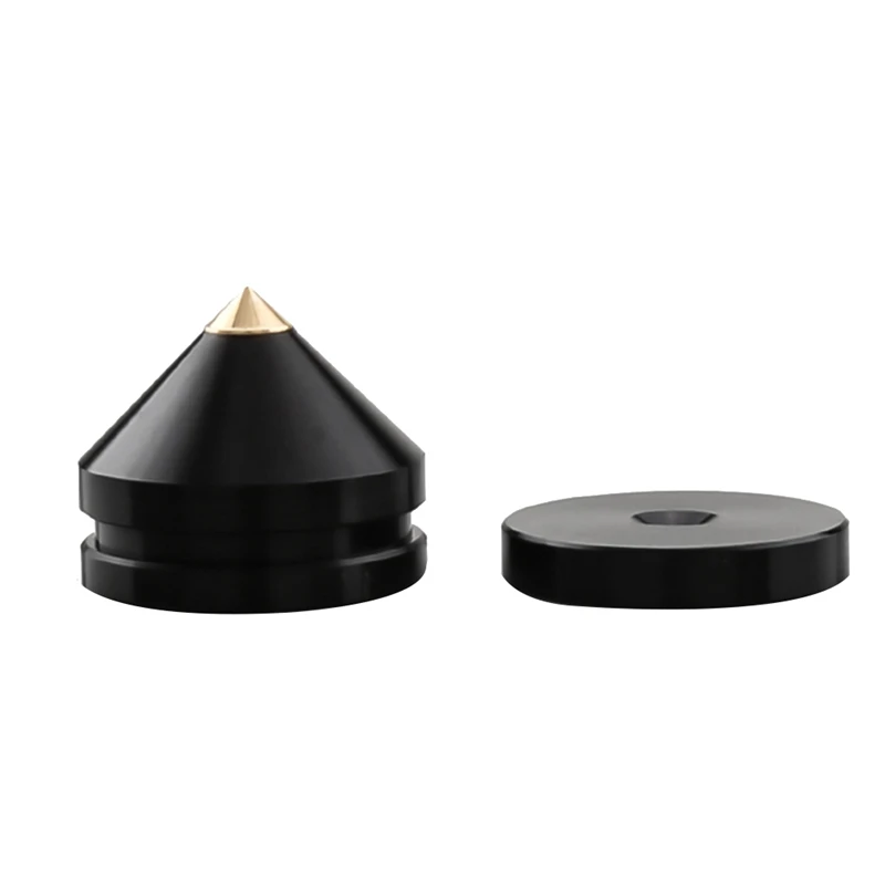 Hot 24 Set Speaker Stand Feet Foot Pad Aluminium Alloy Metal Spikes Cone Floor Foot Nail Black