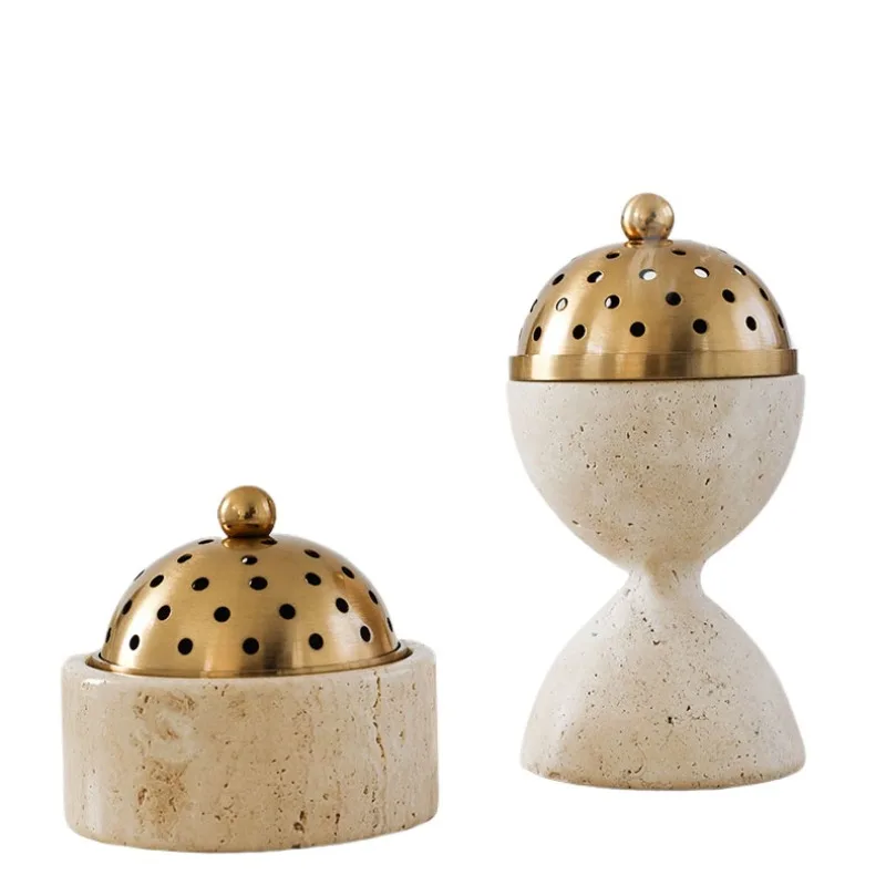 

Natural beige limestone marble modern incense stick rack bathroom