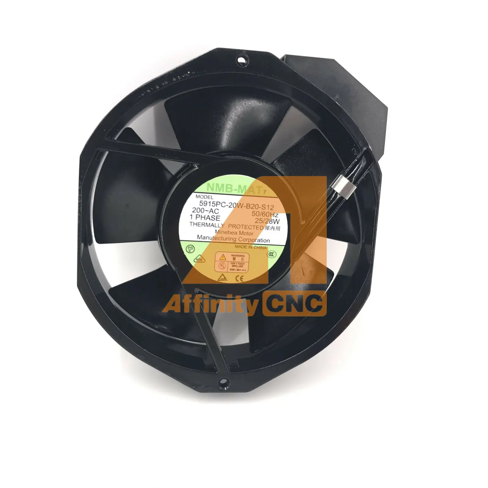 

5915PC-20W-B20-S12 Thermally Protected Minebea Motor Axial Flow Fan