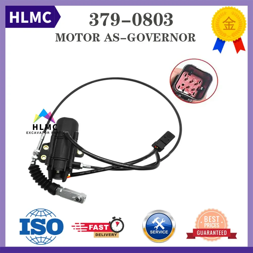 Throttle Motor Governor 379-0803 3790803  Single Cable 5 Pins Plug Mini Hydraulic Excavator 303.5E 304E 306E 307E 308E 308E CR