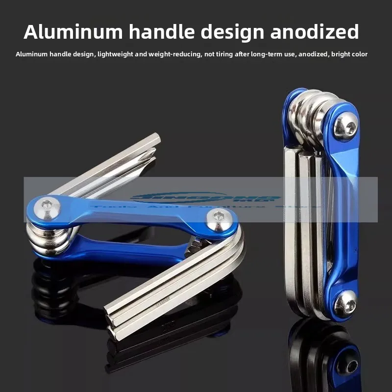 Zusammenklappbarer Inbusschlüssel, Multifunktions-Kombinationsset, praktischer Flachkopf-Torx-Schraubendreher