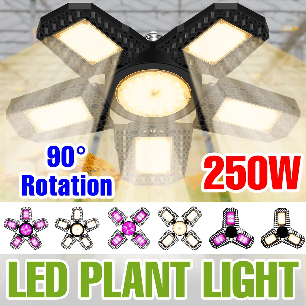 250W LED E27/E26 Grow Light Bulb Full Spectrum Greenhouse Tent Hydroponics Plants Cultivation Lamp For Flowers Tomato Vegetables