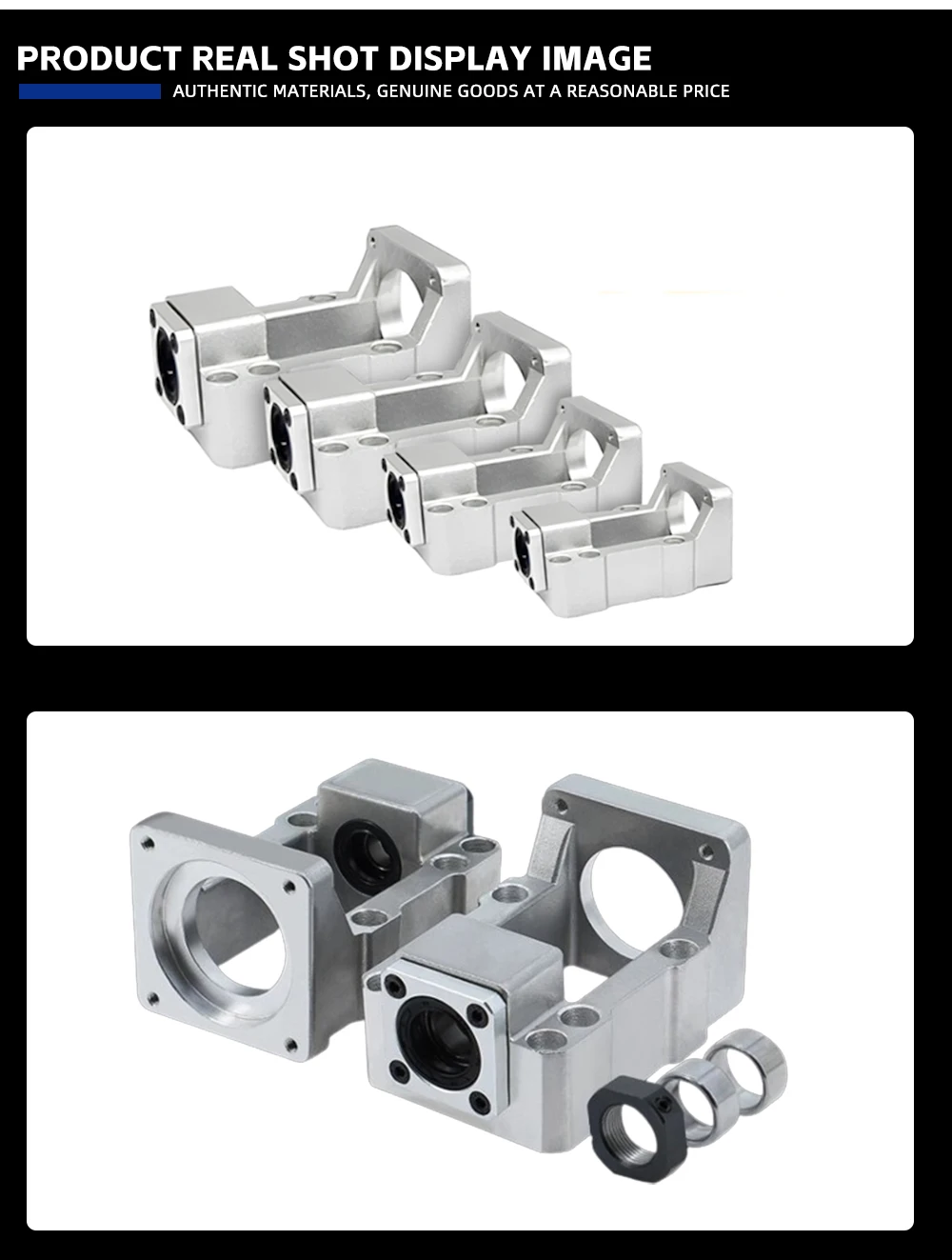 Kugelumlaufspindel-Set SFU1605/1604/1610 RM1605 100 mm-1150 mm + HM12-57 HM12-60 für Nema23/24 Aluminium BF12 + Kupplung + DSG16H für CNC-Teile – Detail 17