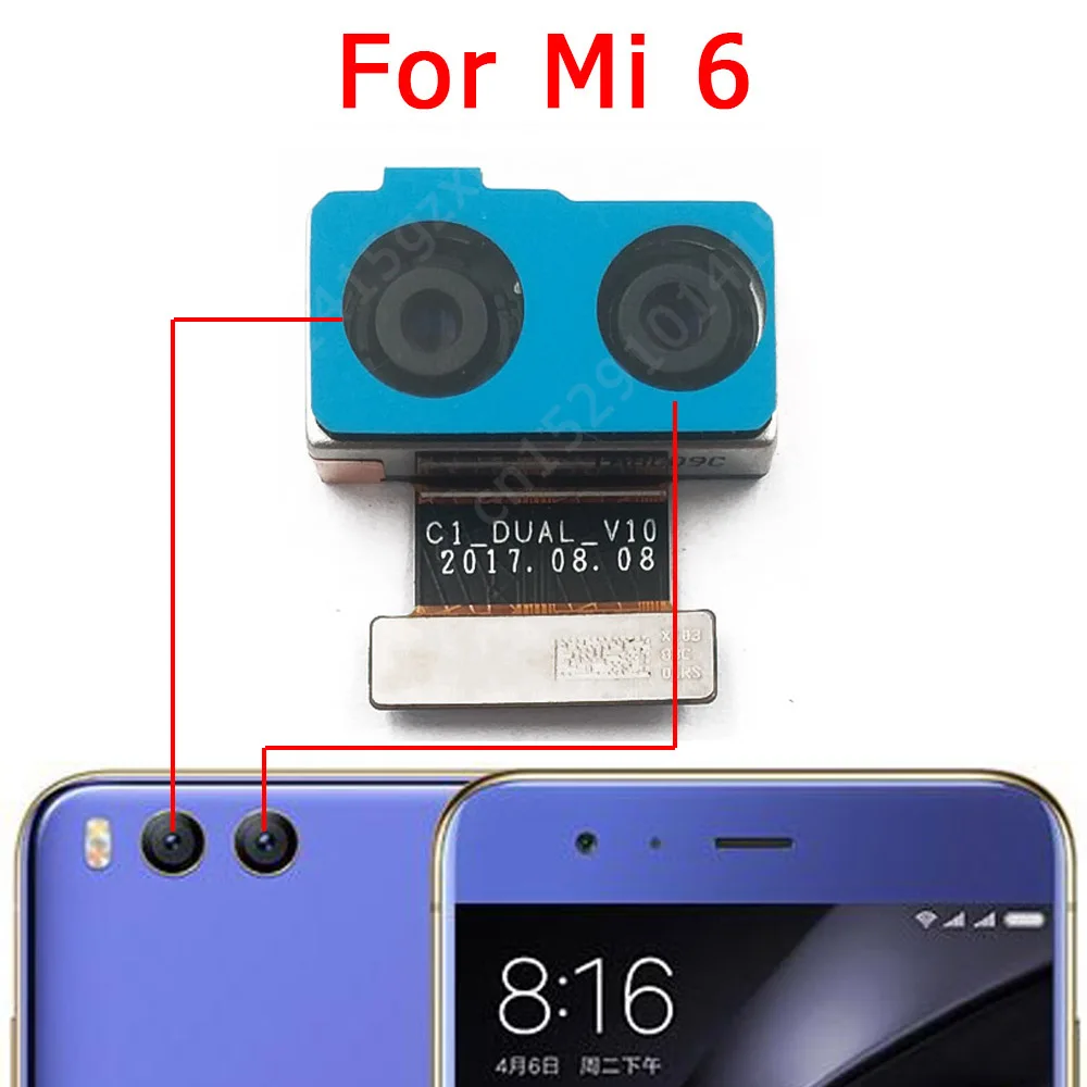 Câmera traseira para xiaomi mi 6, 8 lite, 9 se, 9t, pro, mi6, mi8, mi9, módulo da câmera, substituição, vista traseira