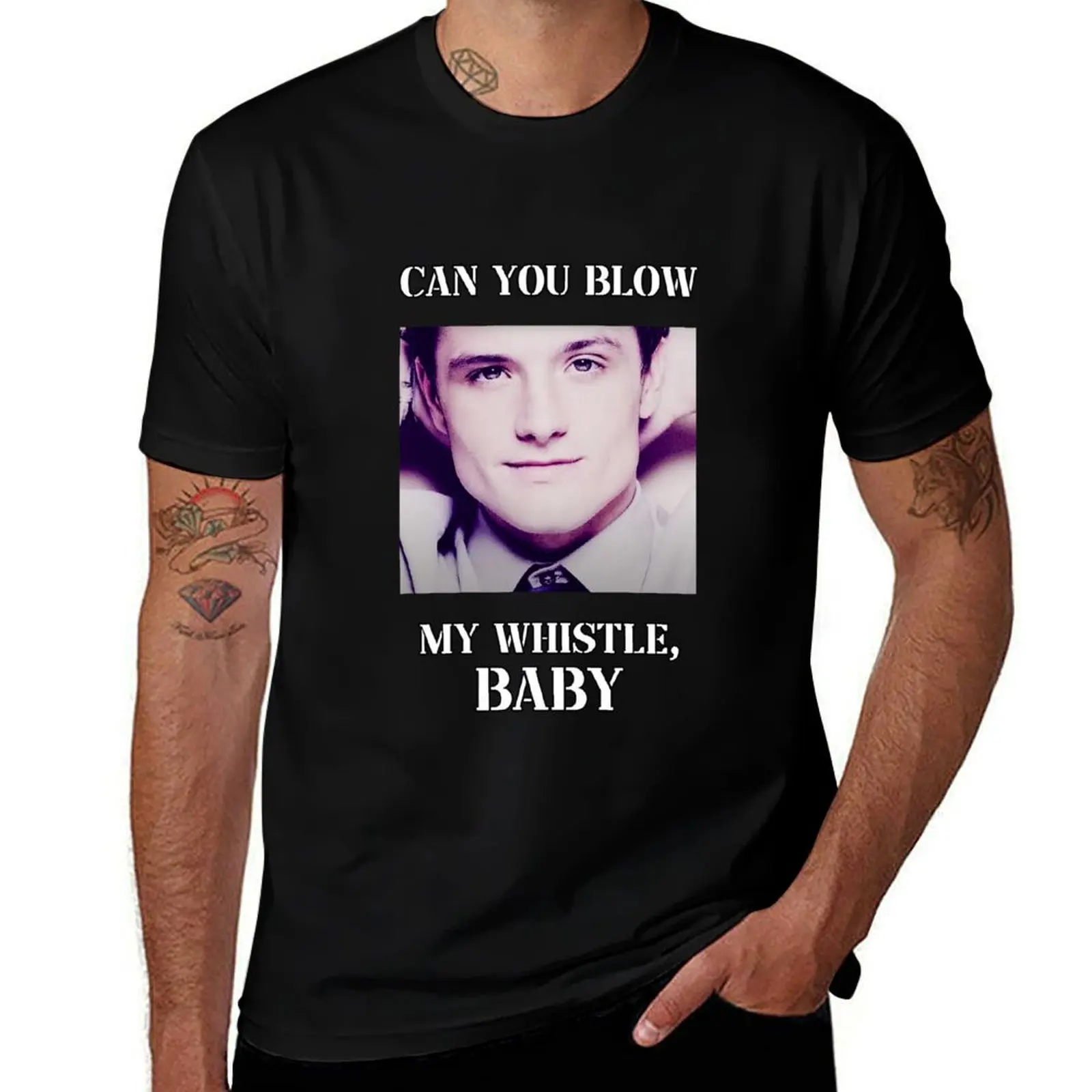 

hutcherson whistle blow josh you meme can baby my T-Shirt Holiday Casual Short Sleeve Top