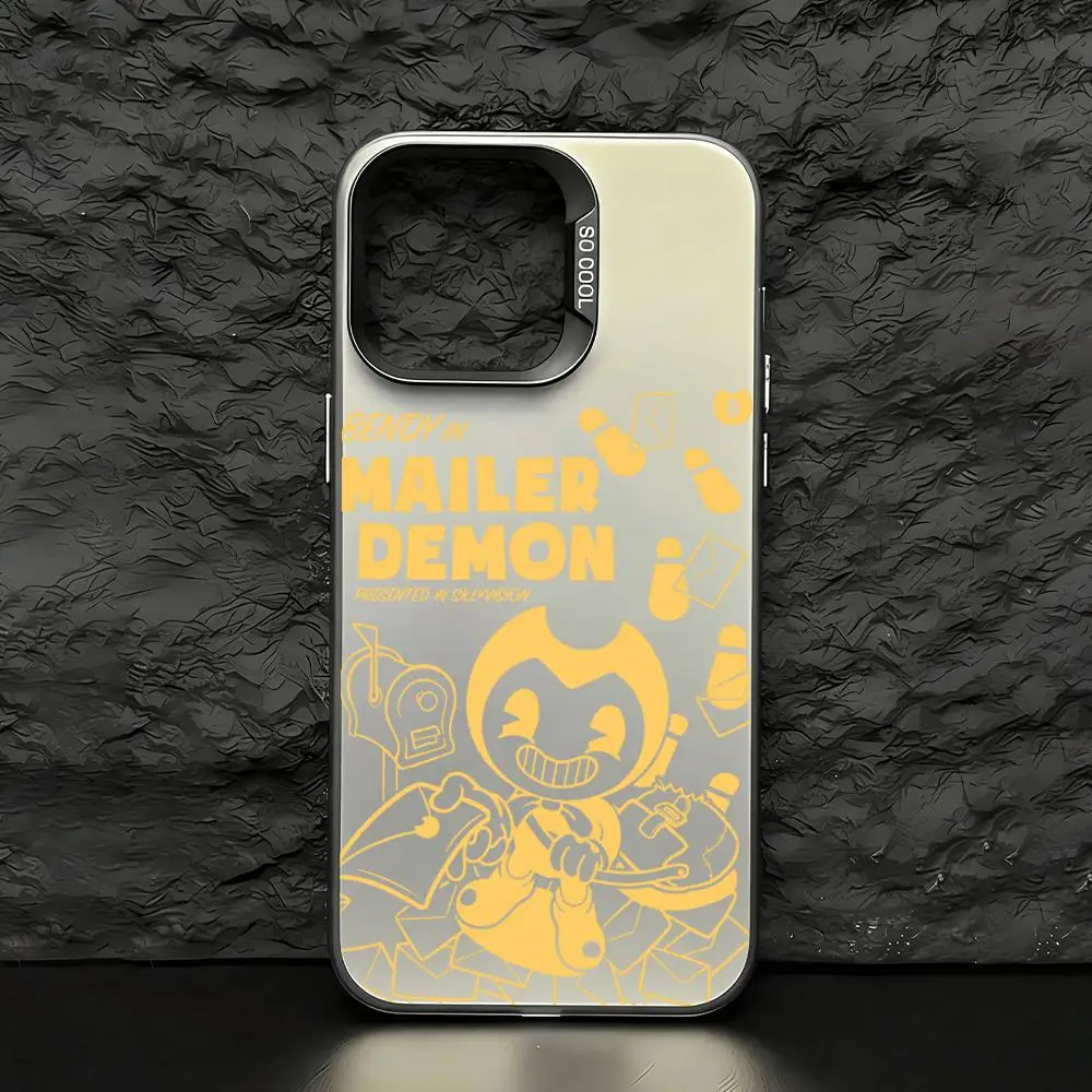Funda para Teléfono B-Bendy And The Ink M-Machine para iPhone 17 16 15 14 13 12 11 Pro Max Air, Mate, Láser, Aurora, Antigolpes