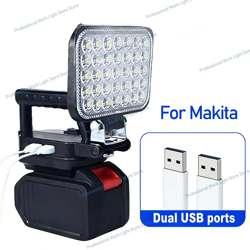 

Портативный рабочий фонарь 4 в 1 для Makita: светодиодный прожектор, фонарик, светильник для кемпинга, рыбалки, аварийных ситуаций (14.4-20В)