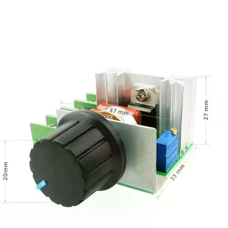 1Pcs AC 220V 2000W SCR Voltage Regulator Dimming Motor Speed Controller Thermostat Electronic Module
