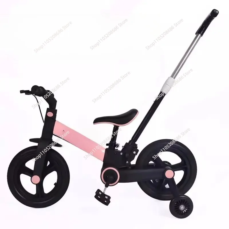 Bicycle foldable 2-in-1 girl boy pedal folding tricycle scooter