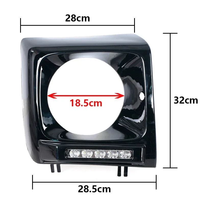 DRL LED Daytime running lights Fog Lamp Cover Black Frame， Mercedes Benz G500 G55 G63 W463 1990-2016 A4638840731 A4638840832