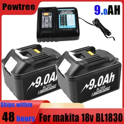 BL1860 9000mah Li-ion Battery for Makita 18V Battery BL1860B BL1840 BL1850 BL1830 BL1860B LXT 400 Powtool Tool Battery