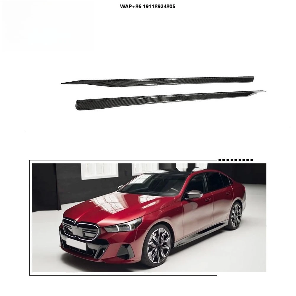 I5 M60 Carbon Fiber Side Skirt Extension Add on Under Plate for B-MW 5 Series I5 G60 M Sport X Drive Electric 2024+