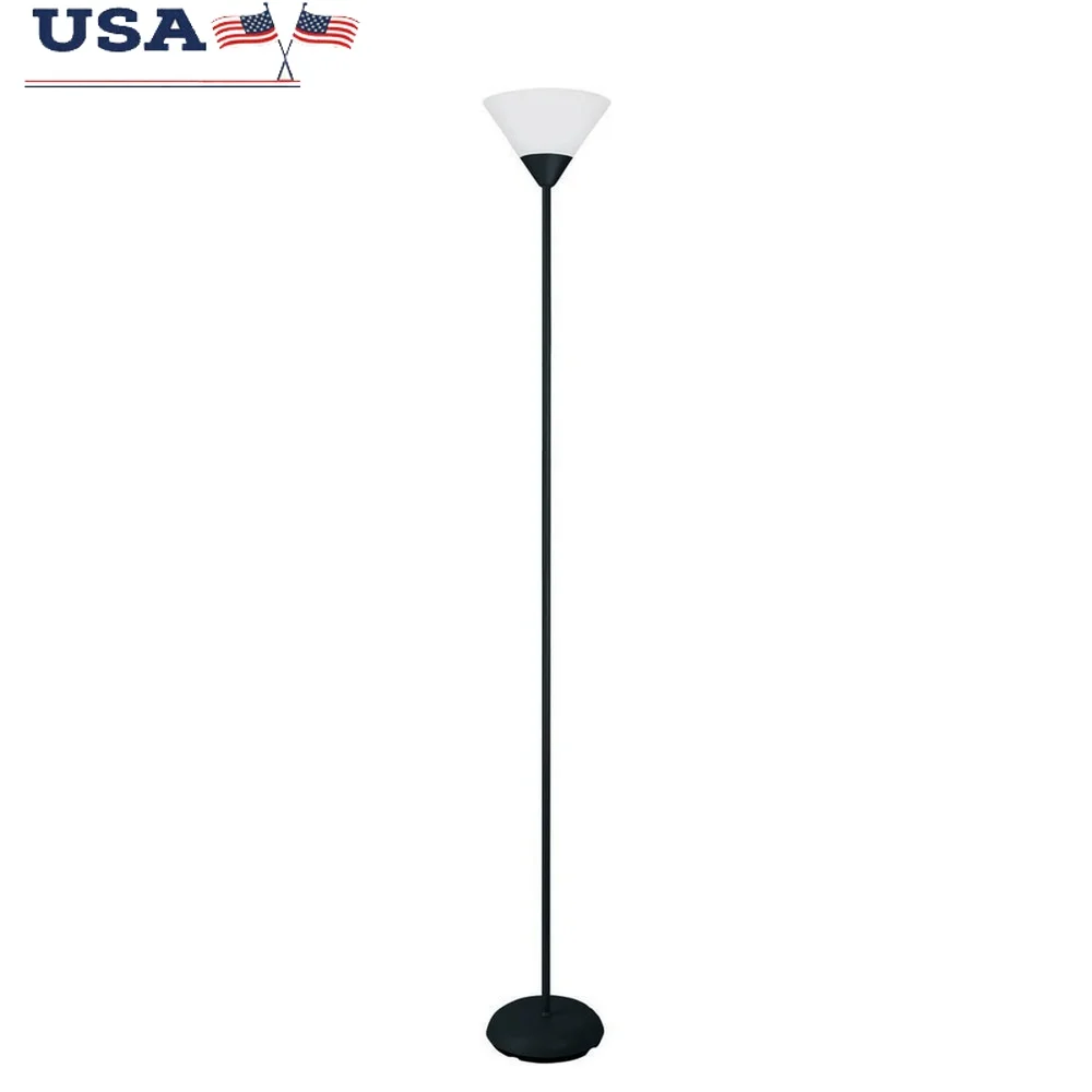 

70-дюймовый 1 светильник торшер с металлическим основанием, матовый абажур, идеальное освещение для спальни, офиса, общежития, гостиной