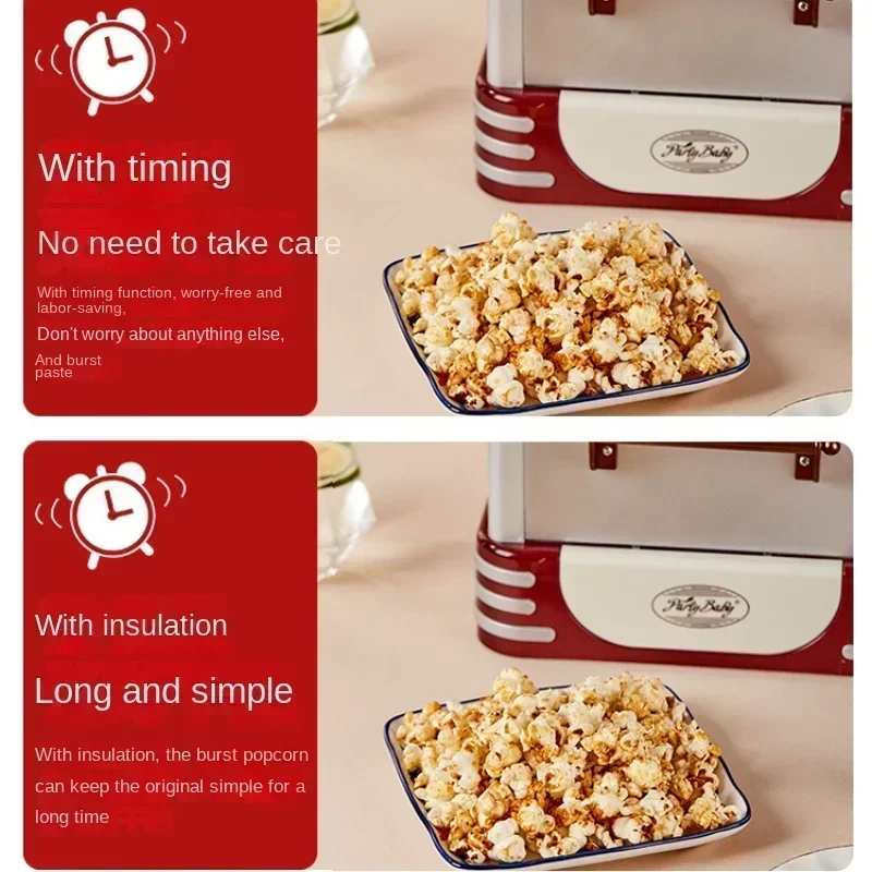 Popcorn machine for both home and business use, automatic small popcorn machine for movie theaters and stalls.