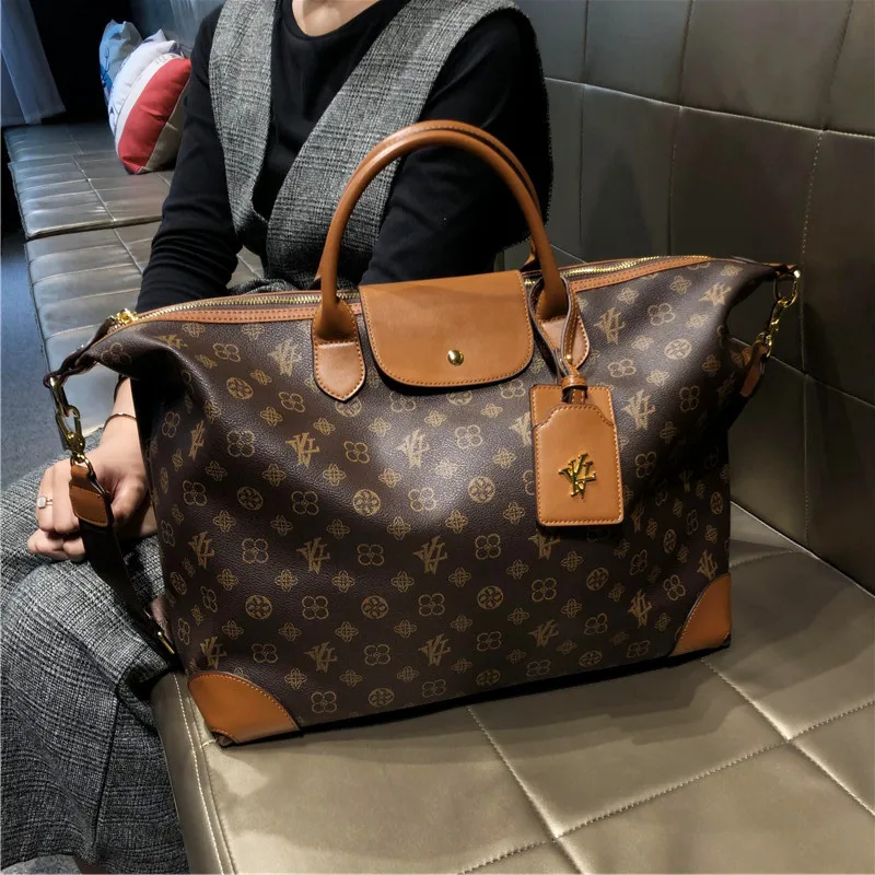 حقائب نسائية أصلية ذات سعة كبيرة من هونج كونج، حقائب حمل عصرية، جلد طبيعي، حقائب سفر كتف رسول شعبية. #3