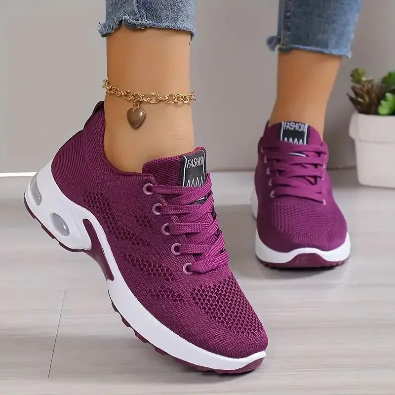 Plus Size Breathable Running Shoes for Women 2025 Fashion Air Cushion Platform Sneakers Woman Lightweight Casual Sports Shoes image 3