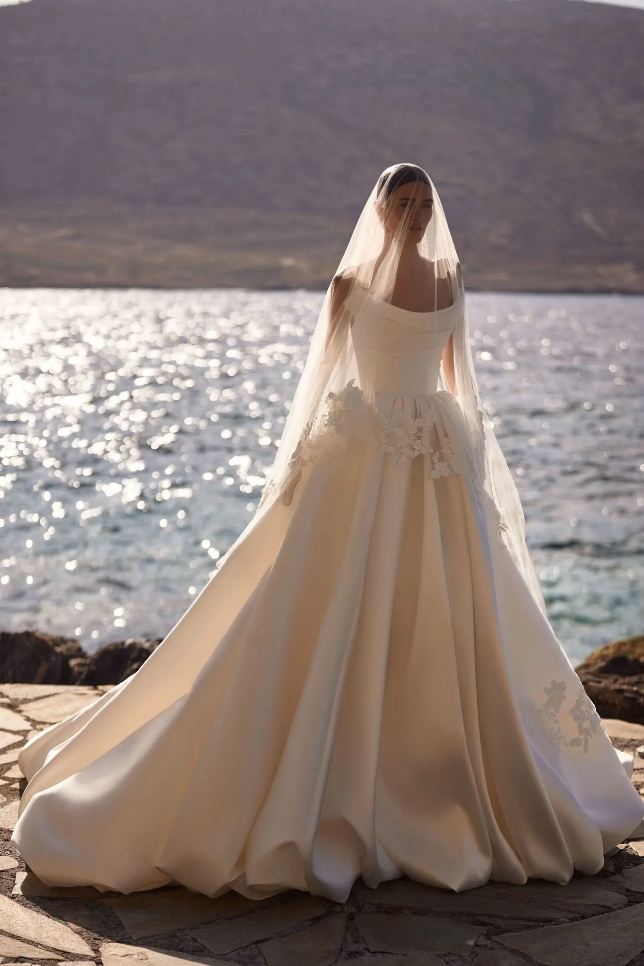 Vestido Blanco Boda Civil De Noiva Casamento Princesa Minimalista Ball Gown Wedding Dresses For Bride Satin Dress Robe Mariage