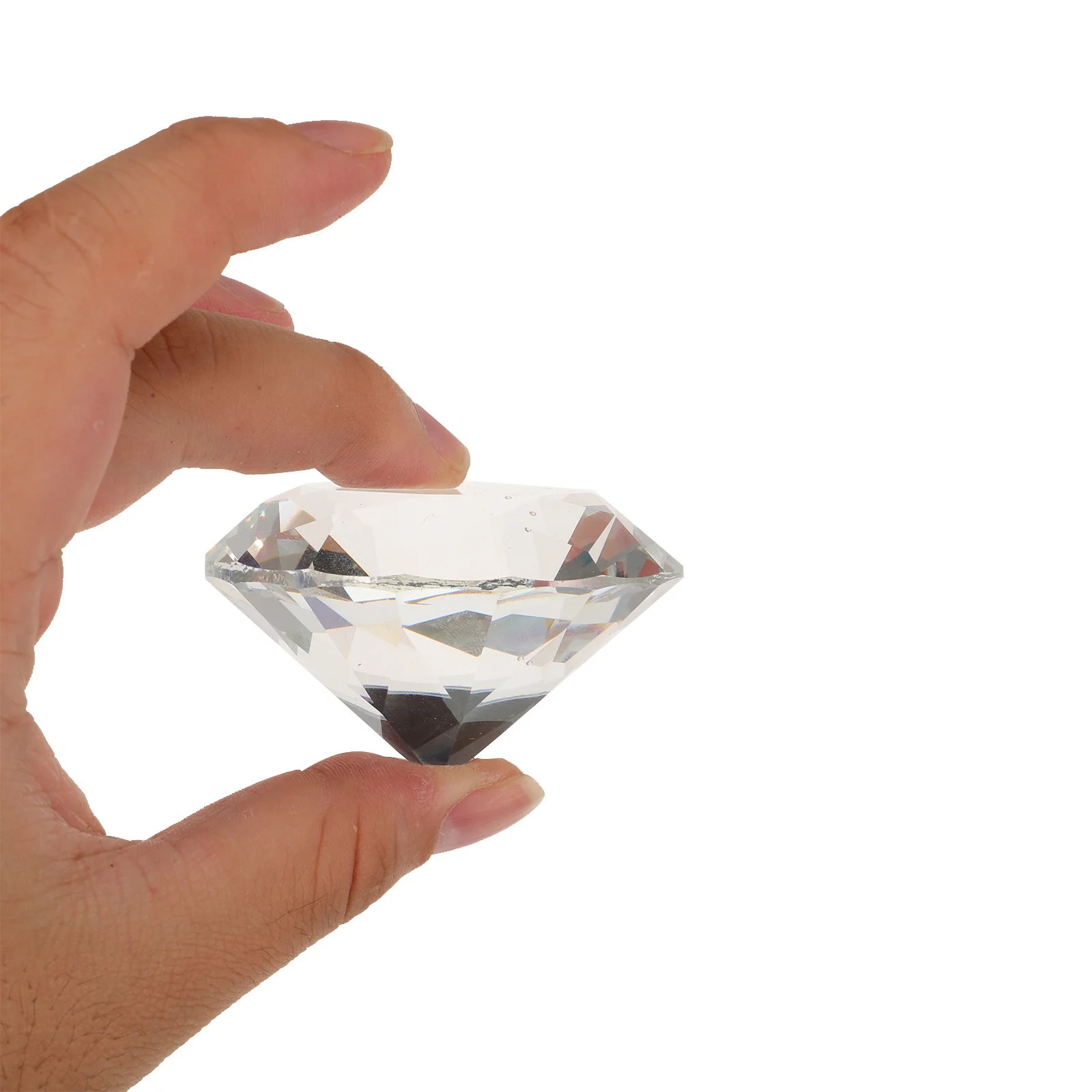 

2Pcs 60Mm Decorative Diamond Figurines Premium Artificial Crystal Diamonds for Wedding Home Party Romantic Atmosphere Sparkling