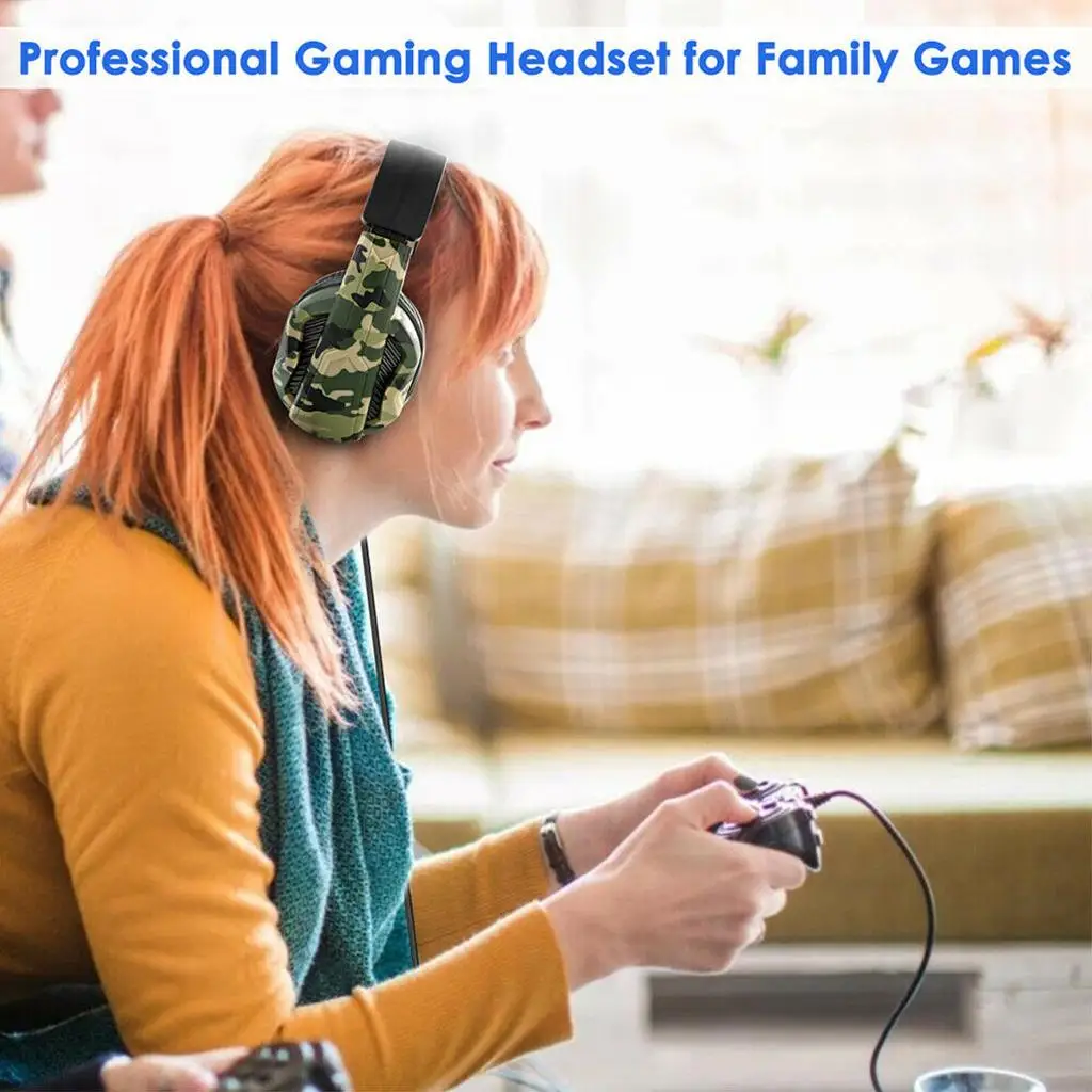 Gaming Camo Headset High-performance Voice Omnidirectional Capacitive Brings High Quality Dialogue