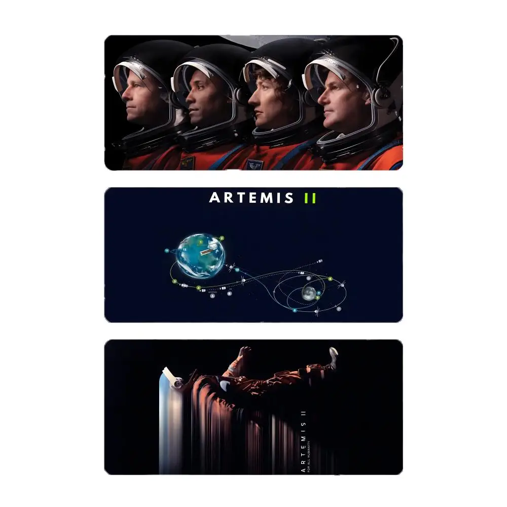 aerospace historic A-Artemis II Mouse Pad Large Gaming Mousepad with Stitched Edges Thickened Desk Mat PC