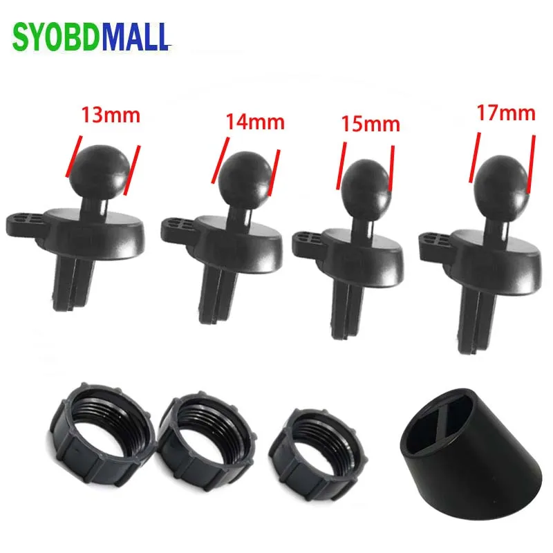 13/14/15/17 mm Ball Phone Holder Base Car Air Vent Clip Support Magnetic Stands Car Charger Gravity Bracket Mobile Holder Head