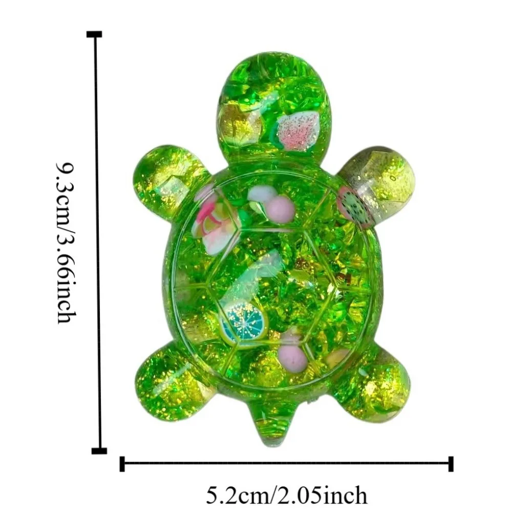 Flash Flowing Sand Candy Color Turtle Dolls Fruits Cute Cartoon Turtle Toy Mini Kawaii Turtle Small Ornament Car Keys