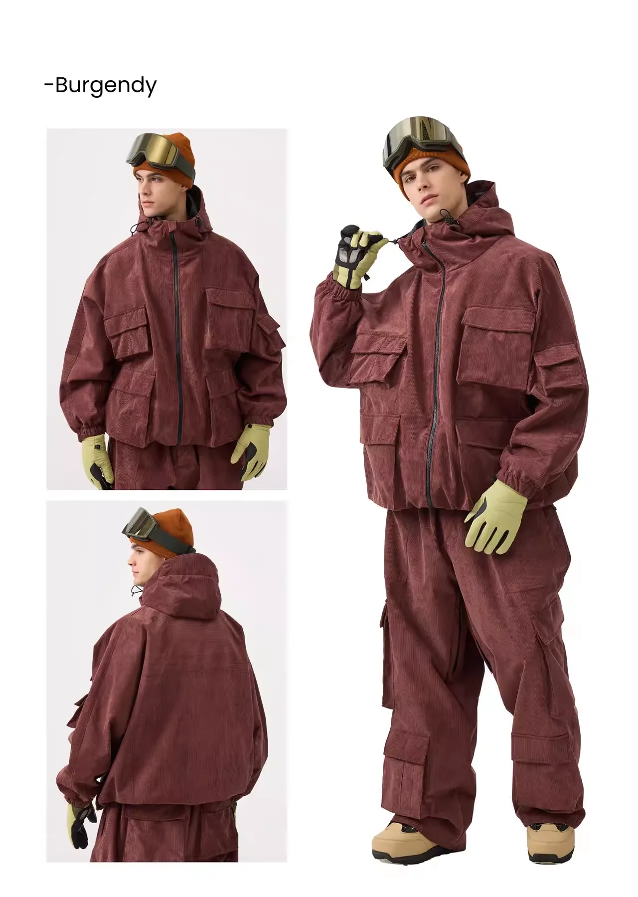 

Gsou Snow 2025 New Winter Loose Ski Suit Outdoor Waterproof Breathable Mountain Snowboard Jacket And Pants For Men And Women