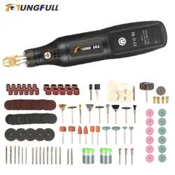 Mini amoladora eléctrica de litio, taladro inalámbrico USB, herramienta rotativa, taladro eléctrico recargable, pluma de grabado de tallado de Jade
