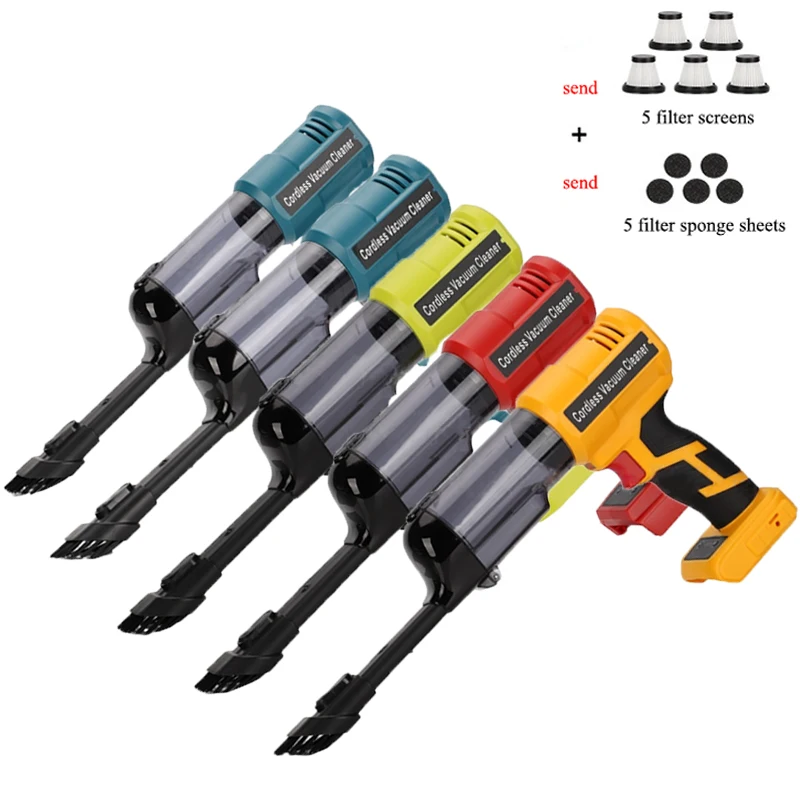 

VC05 Portable Brushless Motor Vacuum Cleaner for Makita/DeWalt/Milwaukee/Bosch/Ryobi 18/20V Li-ion Battery with Speed Adjustment