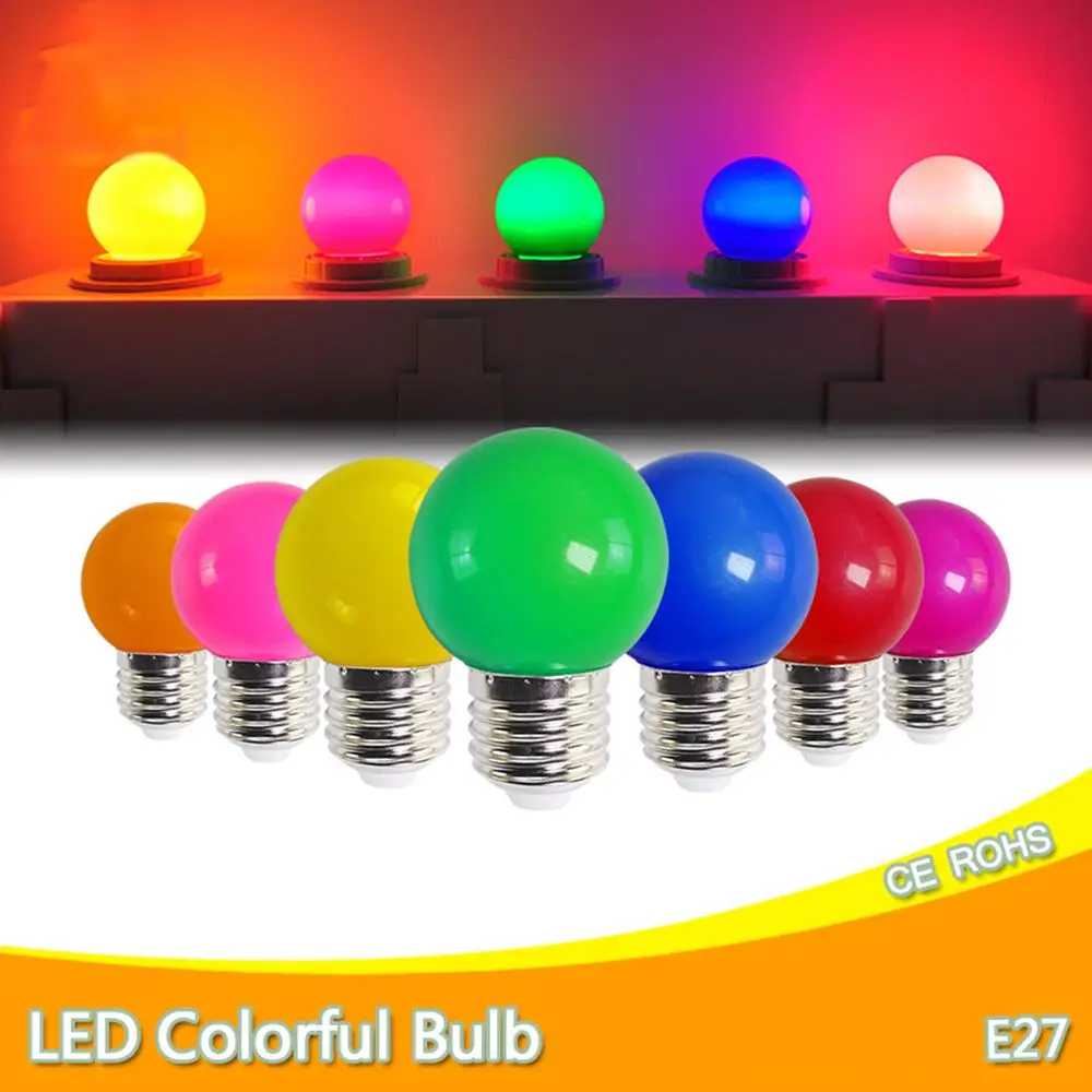 3W Home Decor Lamparas Colorful Light LED Bulb G45 Lamp E27 B22