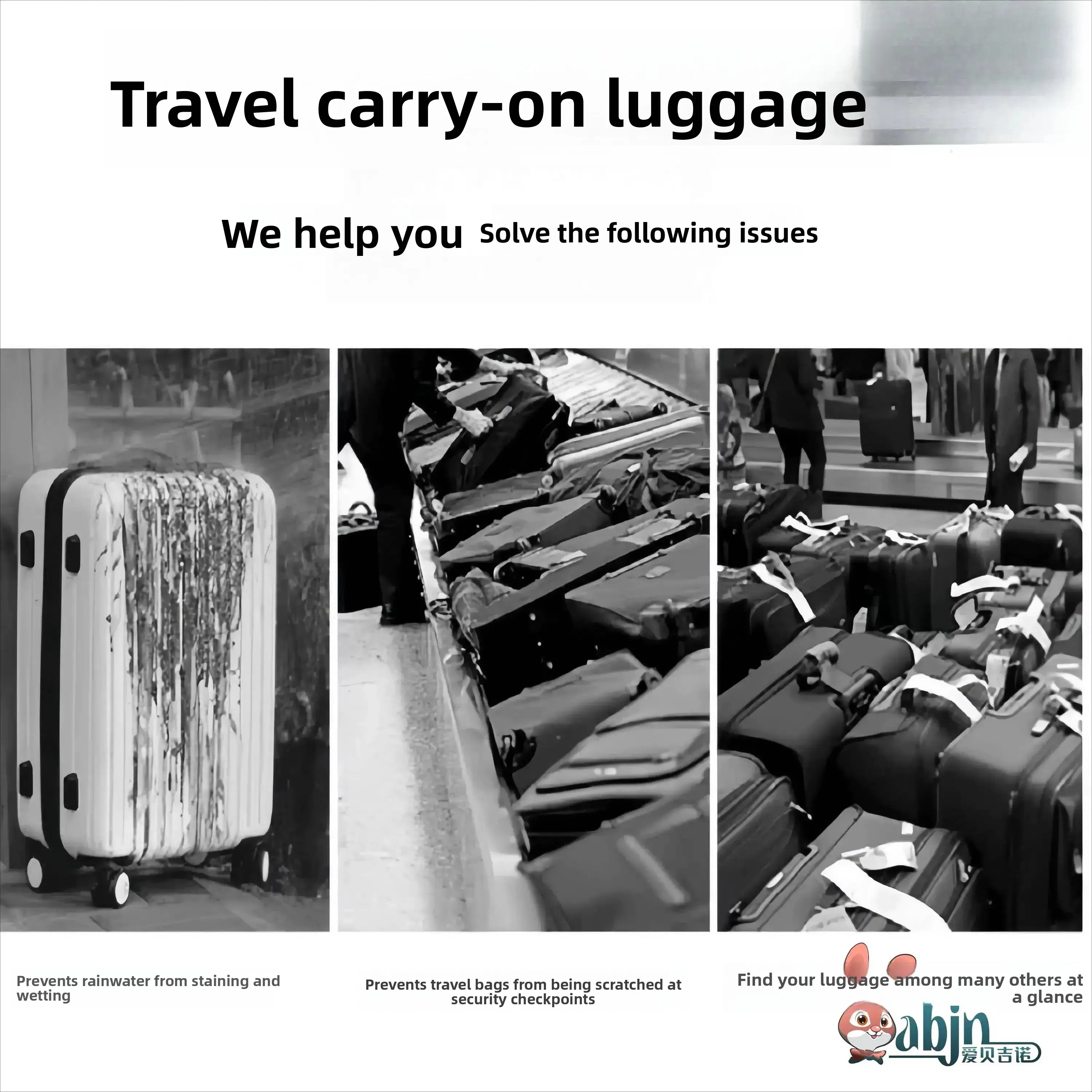 Travel Luggage Wrapping Film Protection Film Airport Check-In Freshness Preservation Wrapping Film for Suitcase Handle Carry-...