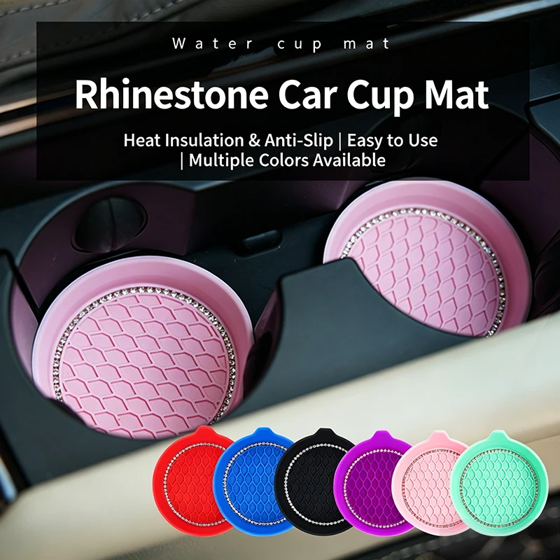 Car Cup Holder Coaster Silicone Cup Holder Insert Universal Non-Slip Cup Holders Car Accessories Interior Silent Cup Pad Mats