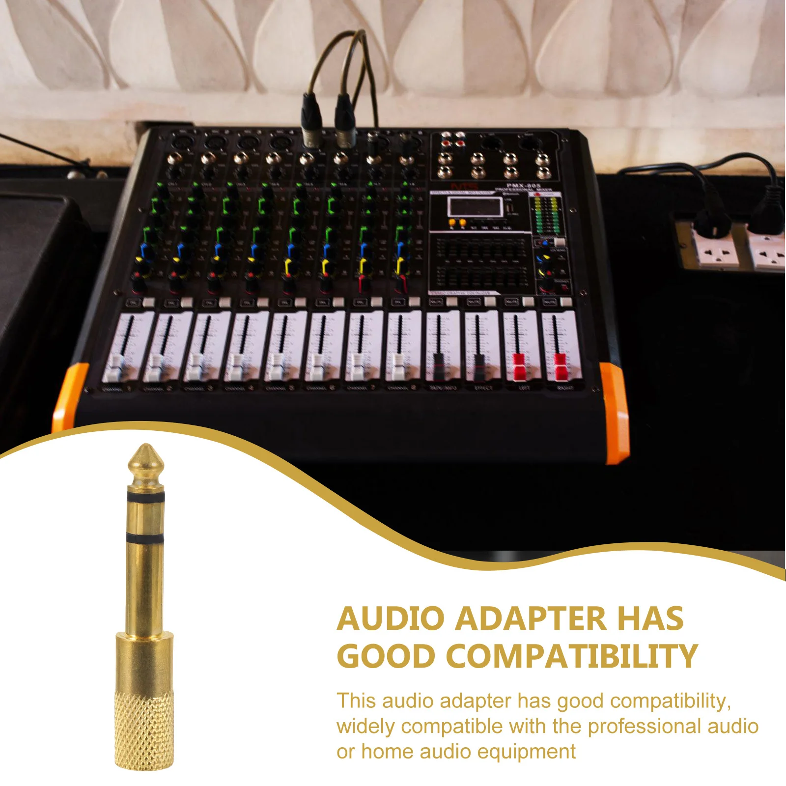 

1pcs Audio 6.5Mm To 3.5Mm Female Stereo Jack For Headphone Microphone 6.5Mm To 3.5Mm Adapter Aux Cable Connection Adapter