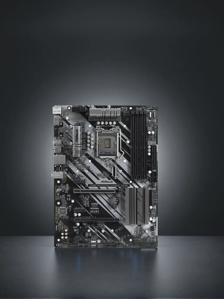 ASRock Z490 PHANTOM GAMING 4/2.5G Mainboard Intel Z490 LGA 1200 DDR4 128GB M.2 NVMe SSD Unterstützt 10900F 10105 10300 G6400 CPU