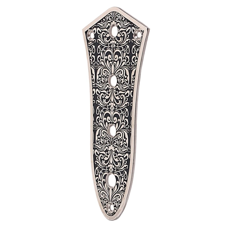 

Guitar Control Plate Carved Zinc Alloy 4 Holes Volume Control Plate Replacement Part for Guitar